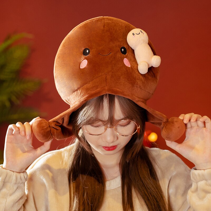 Creative New Funny Real Life Penis Hat Penis Plushies™
