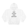 Eat Sleep Sex Repeat Unisex Hooded Sweatshirt Printify