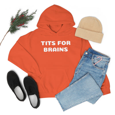 Tits For Brains Hooded Sweatshirt