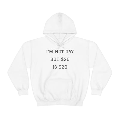 I'm Not Gay But $20 is $20 Unisex Hooded Sweatshirt