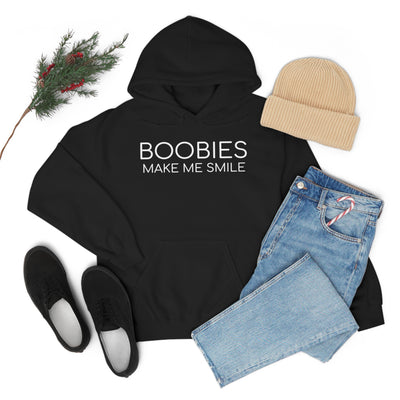 Boobies Make Me Smile Unisex Hooded Sweatshirt