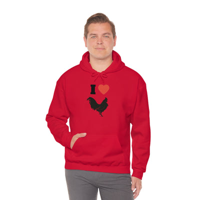 I Love Cock-erel Hooded Sweatshirt