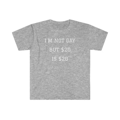 I'm Not Gay But $20 is $20 T Shirt Printify