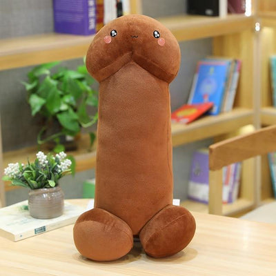 A black penis stuffed animal with a cute expression