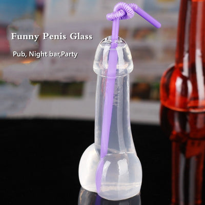 Penis Glass Bottle, Glass Mug Bottle, Penis Glass Cup, Penis Cocktails