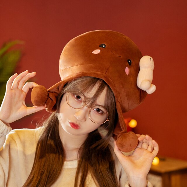 Creative New Funny Real Life Penis Hat Penis Plushies™